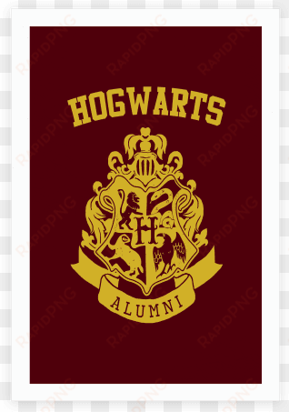 hogwarts alumni crest poster - hogwarts honor student harry potter car or truck window