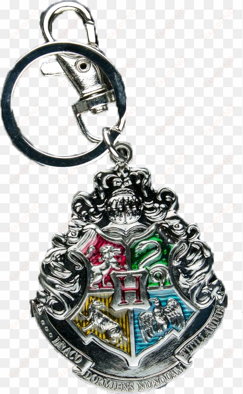 hogwarts logo metal keychain - harry potter hogwarts logo metal key ring