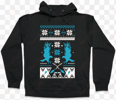 Hogwarts Ugly Christmas Sweater - Ravenclaw Christmas Sweater transparent png image