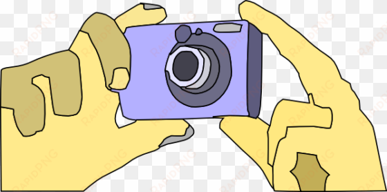 holding digital camera clip art at clker - draw hands holding a camera
