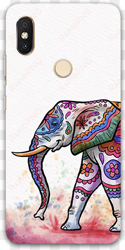 holi background with elephant redmi y2 mobile case - indian elephant