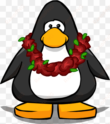 holi-lei on a player card - club penguin with scarf