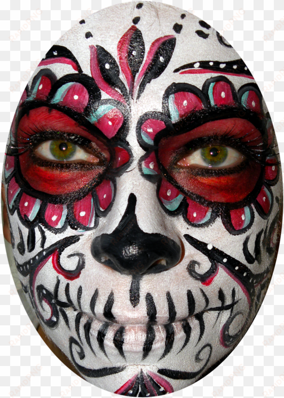 holiday face painting - catrina face png
