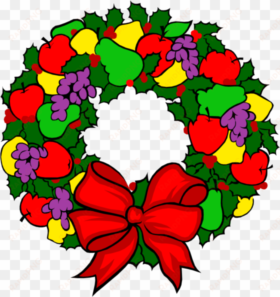 holiday fruit wreath - wreath