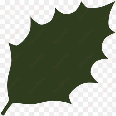 holly leaf silhouette at getdrawings - dark green leaves clipart