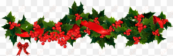 holly vector garland - christmas garland png