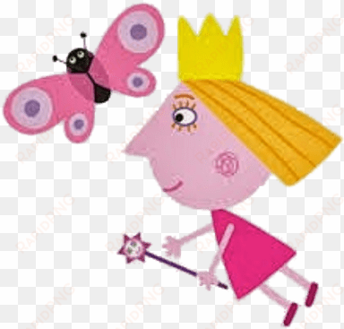holly with butterfly - ben and holly characters png