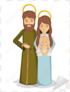 Holy Family And Merry Christmas Season Theme - Jesus transparent png image