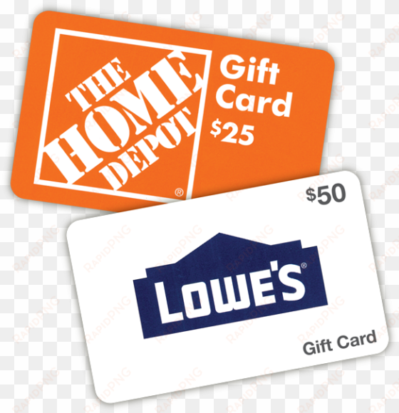 home depot and lowe's gift cards - home depot