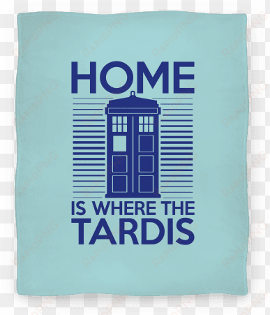 home is where the tardis blanket - tardis silhouette