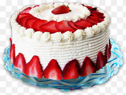 homemade wedding cakes photo - strawberry cake with cream png