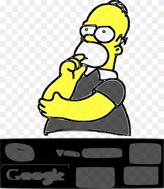 homer simpson bart simpson cartoon maggie simpson marge - transparent cartoon character thinking png