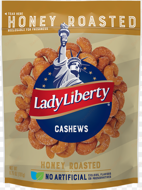 honey roasted cashews - statue of liberty