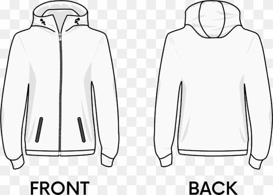 hoodie t-shirt jacket collar - hoodie jacket template png