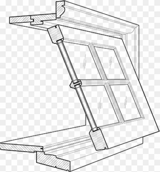 hopper/awning windows - awning windows technical drawing