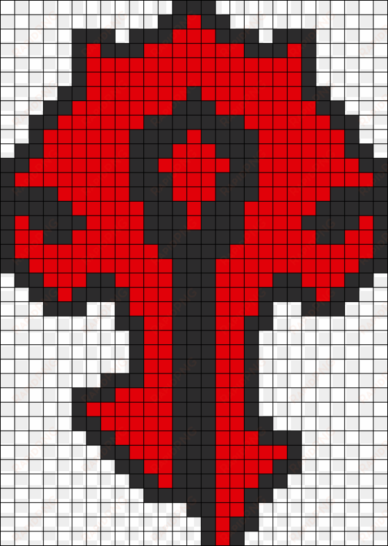 horde symbol perler perler bead pattern / bead sprite - horde logo pixel art