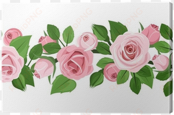 Horizontal Seamless Background With Pink Roses - Rose Sfondo Trasparente transparent png image