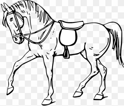 horse clipart black and white - desenho de cavalo para colorir