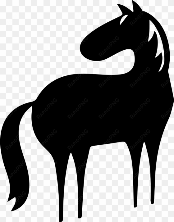 horse full body cartoon variant facing the left direction - cartoon horse silhouette