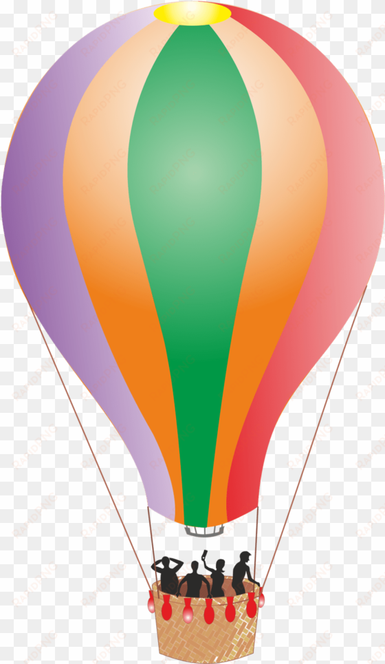 hot air balloon ride - clip art
