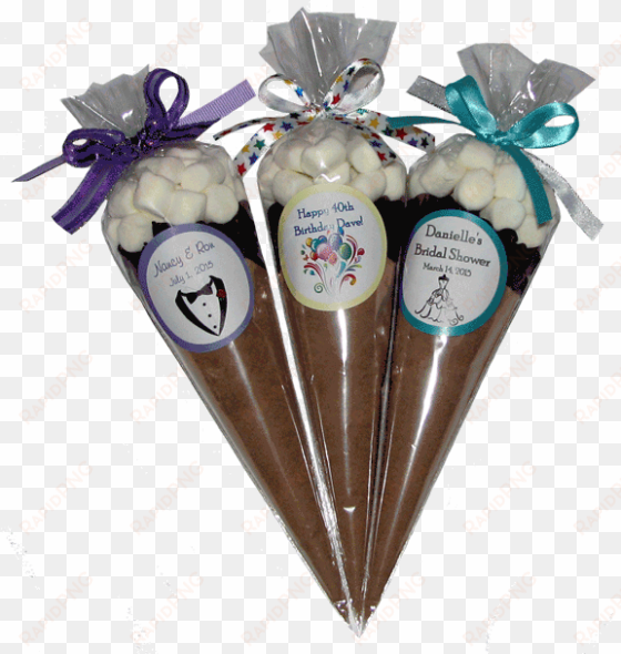 hot cocoa favors - bridal shower hot chocolate favours