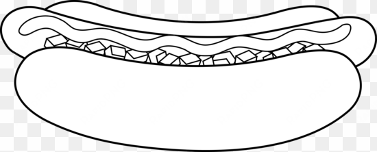 hot dog clipart black and white - hot dog for coloring