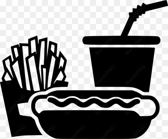 hot dog sausage soda cup french fries svg png icon - hamburger and fries icon png