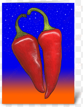 hot pepper love greeting card - greeting card
