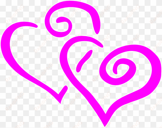 hot pink intertwined hearts clip art - gold hearts clip art
