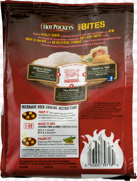 hot pockets snack bites four cheese pizza 9 25 oz - hot pockets frozen sandwiches bacon, cheddar, cheese