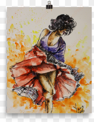 hot salsa dancer print - fashion illustration