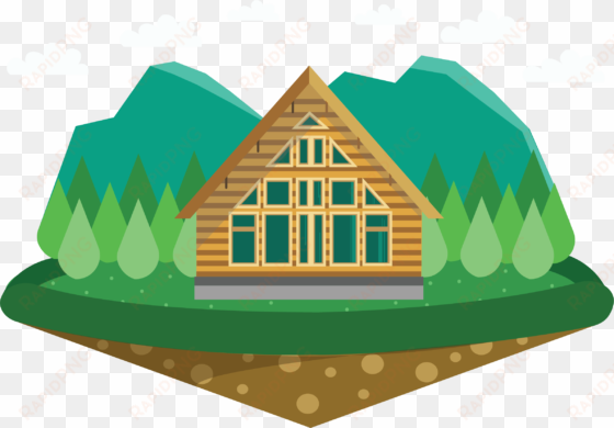 house chalet cottage - country house vector png