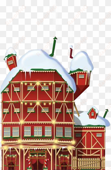 house clipart santas - santa's house png