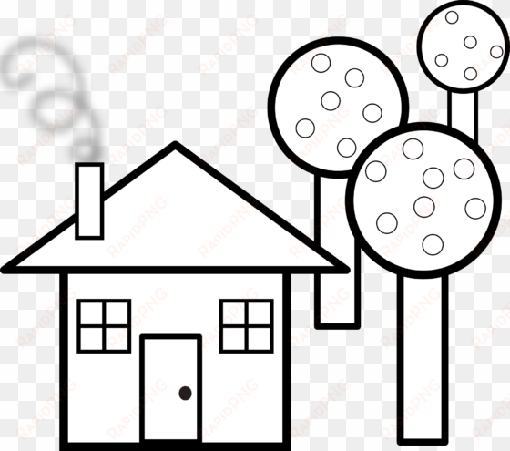 house drawing outline at getdrawings - shapes clip art black and white