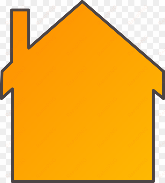 house outline clipart orange