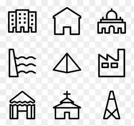 house vector - theater icons