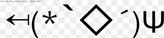 how do you make satan inverted - satan symbol text