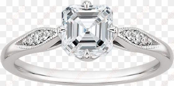 how to choose a diamond cut & shape - asscher cut circa halo diamond with sapphire accents