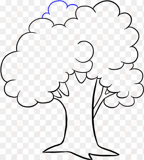 how to draw a cartoon tree - tree drawing cartoon
