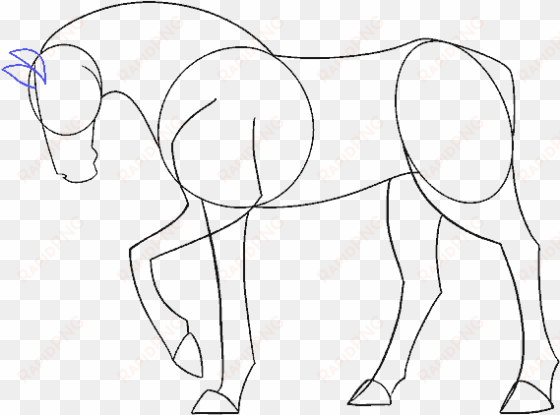 how to draw a simple horse - draw simple horse