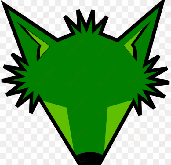 how to set use blank green fox head clipart