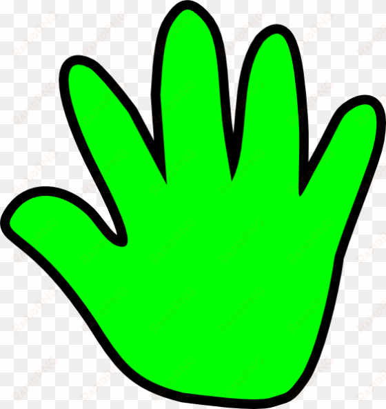 how to set use child handprint green clipart