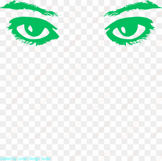 how to set use green eyes clipart