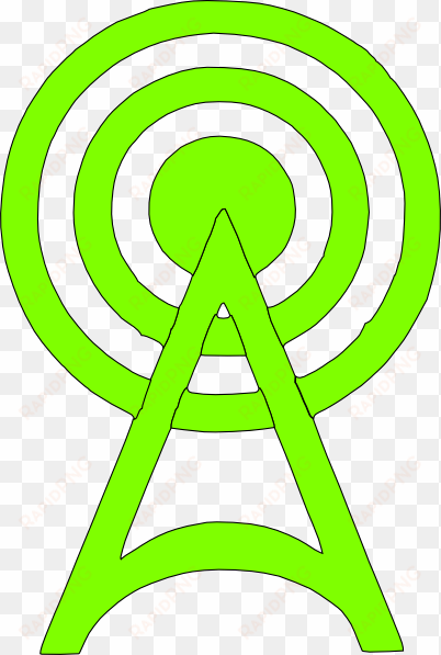 how to set use green radio tower icon clipart