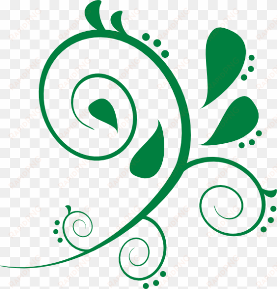 how to set use green swirl clipart