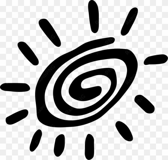 How To Set Use Rock Art Spiral Sun Clipart transparent png image