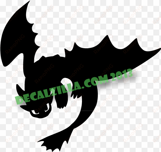 how to train your dragon toothless silhouette decal - toothless silhouette