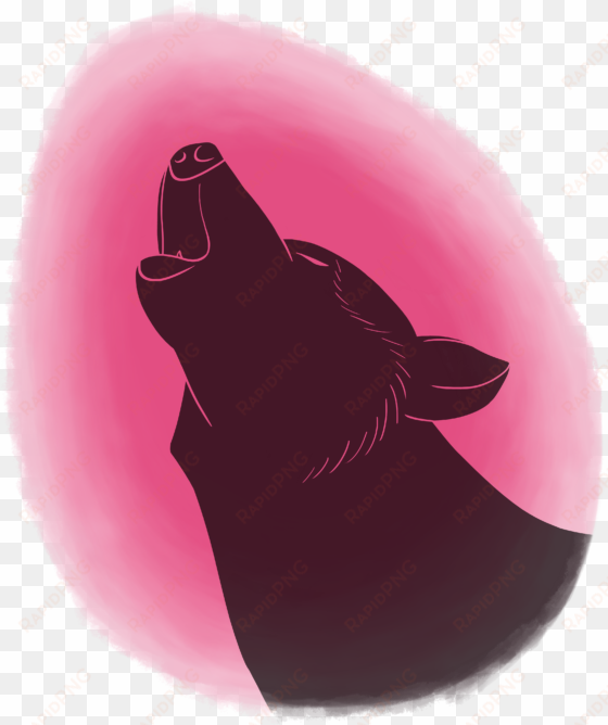howling wolf silhouette - egg