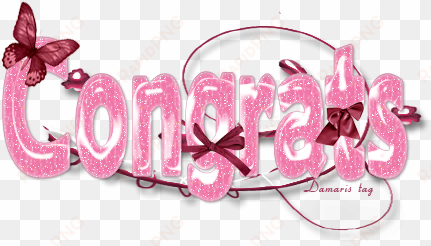 Http - //dl - Glitter Graphics - Go To Www - Glitter - Congrats In Pink transparent png image