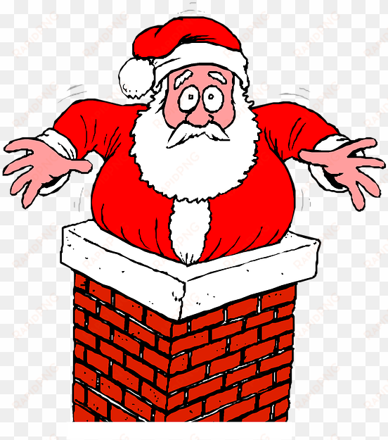 htwb santa stuck in chimney 1 - santa chimney png